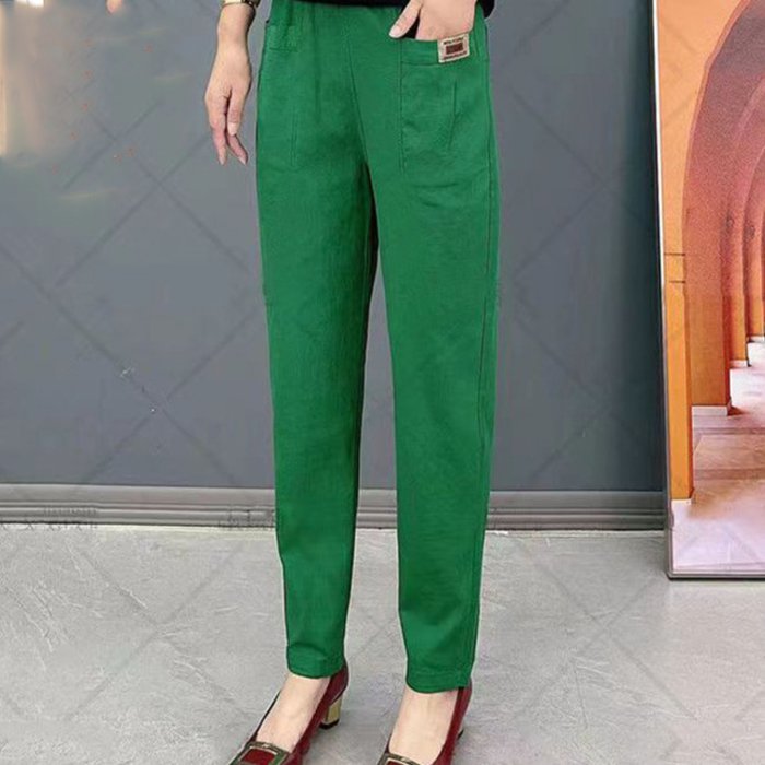 🔥50% de descuento en oferta🔥【M-6XL】Pantalones casuales versátiles ligeramente elásticos de talla grande para mujer