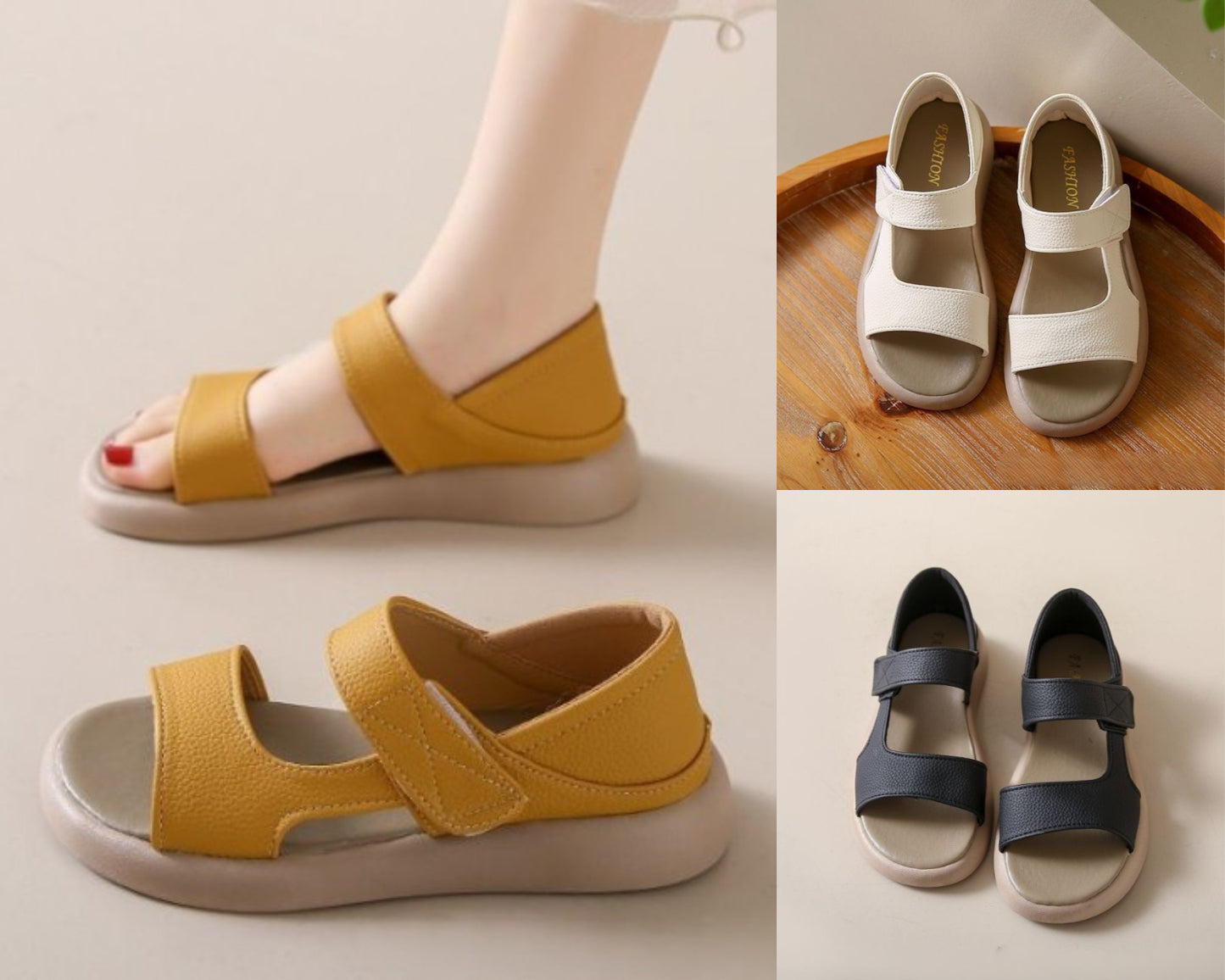 👡【35-43】Ljetne retro ležerne sandale s ribljim ustima, od mekane kože s mekanim potplatom