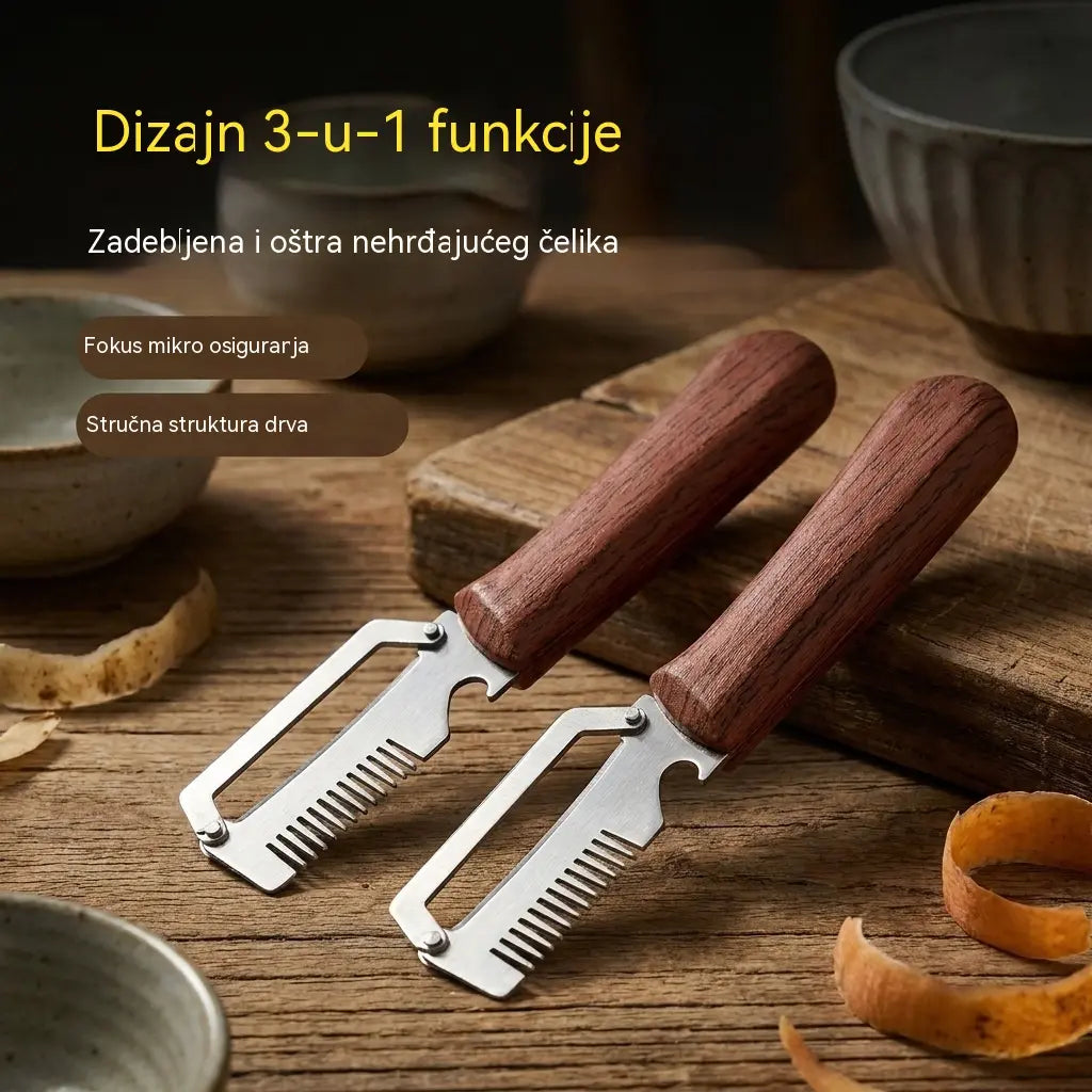 ✅Kupite 1, dobijte 1 gratis (2 artikla) 🧅🔪 Višenamjenska kuhinjska gulilica 3 u 1: Gulite, režite i otvarajte boce! 🔥