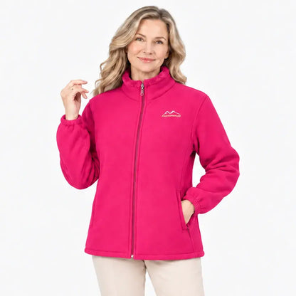 🧥 Dámska fleecová bunda XL–5XL — teplá, vetruodolná a pohodlná na jeseň a zimu.