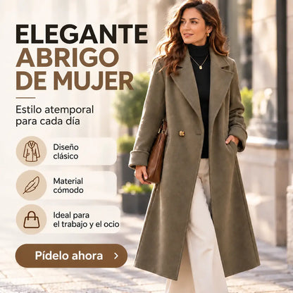 🐏【100 % lana pura】Abrigo de lana gruesa para mujer, nuevo y de alta calidad – Otoño/Invierno 2026