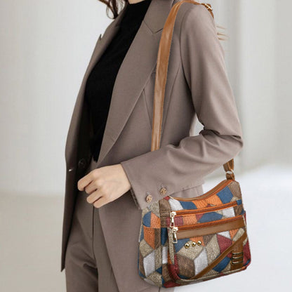 Oferta por tiempo limitado🔥👜Nuevo bolso de hombro de cuero suave de PU colorido a juego con la moda