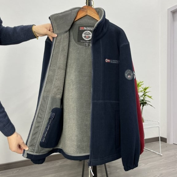 🔥【Плащане при доставка】（S-3XL）🔥Мъжко термопамучно палто Ежедневно двулицево вълнено палто
