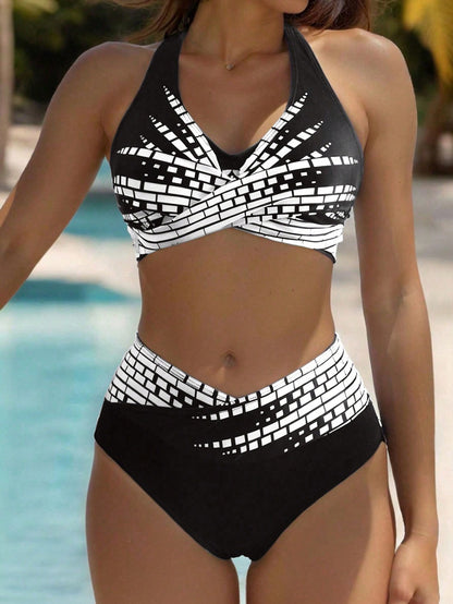 👙 【Popust 50 % 💥】【S–XL】👉 Dvodijelni bikini za žene u većim veličinama ✅ Visoki struk ✅ Visoka elastičnost