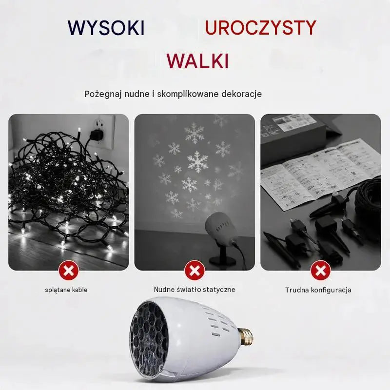 Świąteczny projektor świetlny 🎄 Gwieździste niebo, które pokochają dzieci 🎄 109 zł za sztukę