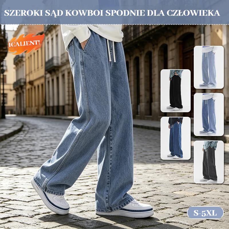 🔥Retro dżinsy męskie: styl casual, prosty, luźny krój, płatność przy odbiorze✨