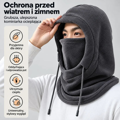 ❄️ Czapka termiczna zapewniająca pełną ochronę, z podszewką z polaru, która utrzymuje ciepło nawet przy temperaturze -20°C. ⛷️ Idealna do jazdy na nartach, na motocyklu oraz do aktywności na świeżym powietrzu.