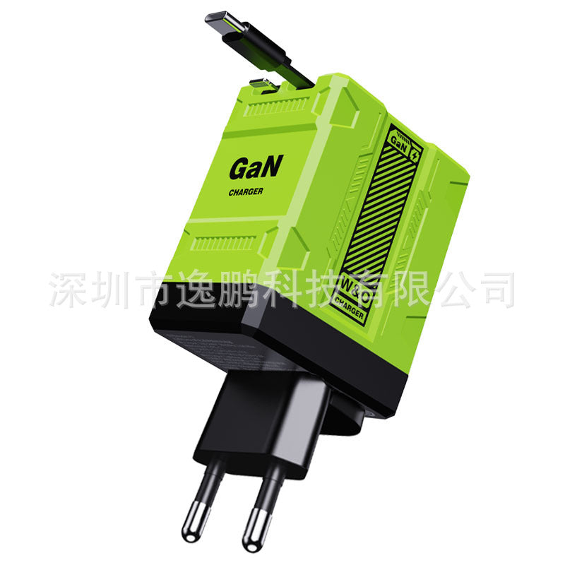 ⚡【Страхотна оферта】🔥120W 2-в-1 бързо зарядно устройство, съвместимо с iPhone, мобилни телефони и таблети✅️