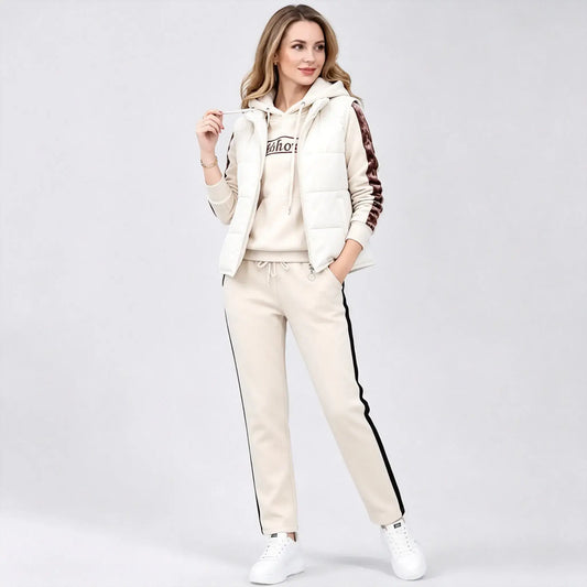 【Majica + Prsluk + Hlače】Elegantni topli set od 3 dijela za jesen i zimu