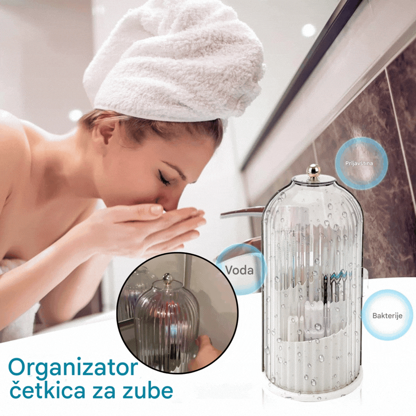 🥰Najniža cijena ograničeno vrijeme💖50% POPUSTA! 🏡 Držač za četkice za zube s kliznim poklopcem – Higijenski dizajn bez kapanja i koji štedi prostor 🚿