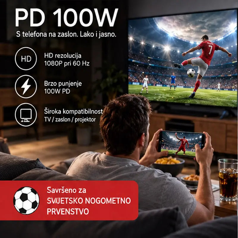 🔥 OGRANIČENA PONUDA: 50% popusta! 🔥 USB-C na HDMI adapter za Switch