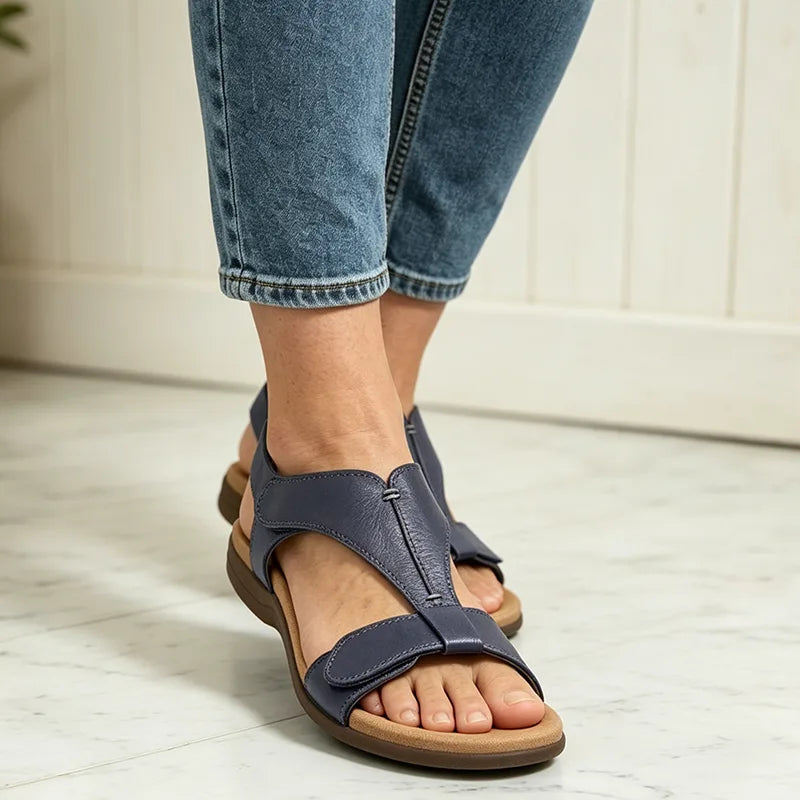 💕【Tallas 36-43】Sandalias planas de verano, modernas, suaves e informales, con soporte para el arco del pie.