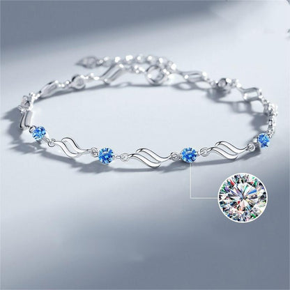 ✨✨【Купете 1, вземете 1 безплатно】💎💎Дамска гривна от сребро 925 с форма на океанско сърце, модерна, лек лукс, нишова, изящна