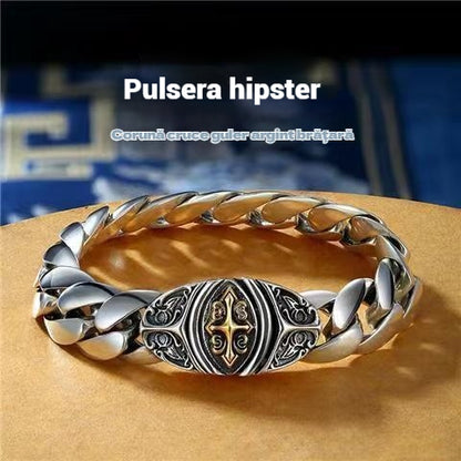 ✨🔥Pulsera de tanque lisa y sencilla estilo punk con personalidad para hombres europeos y americanos de verano 2025, Estilo punk urbano, hecho a mano, aspecto único.