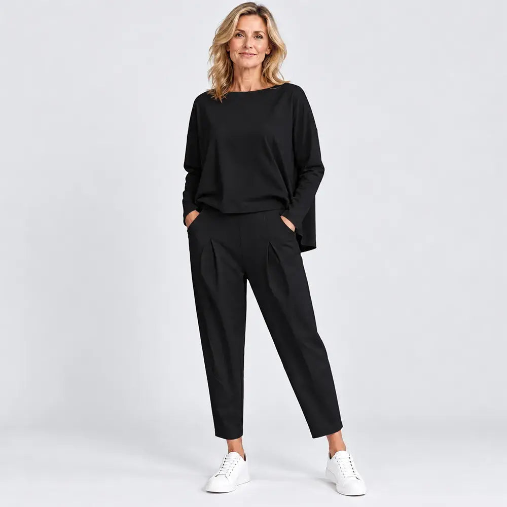 【S-5XL】💖Súprava nohavíc s dlhým rukávom a okrúhlym výstrihom, dvojdielna súprava