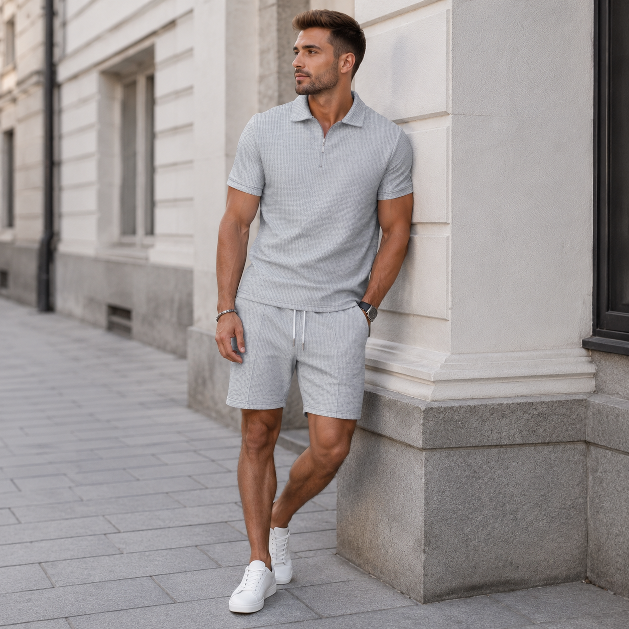🌴【M-3XL】Letni męski garnitur casualowy z bardzo elastycznej i oddychającej tkaniny