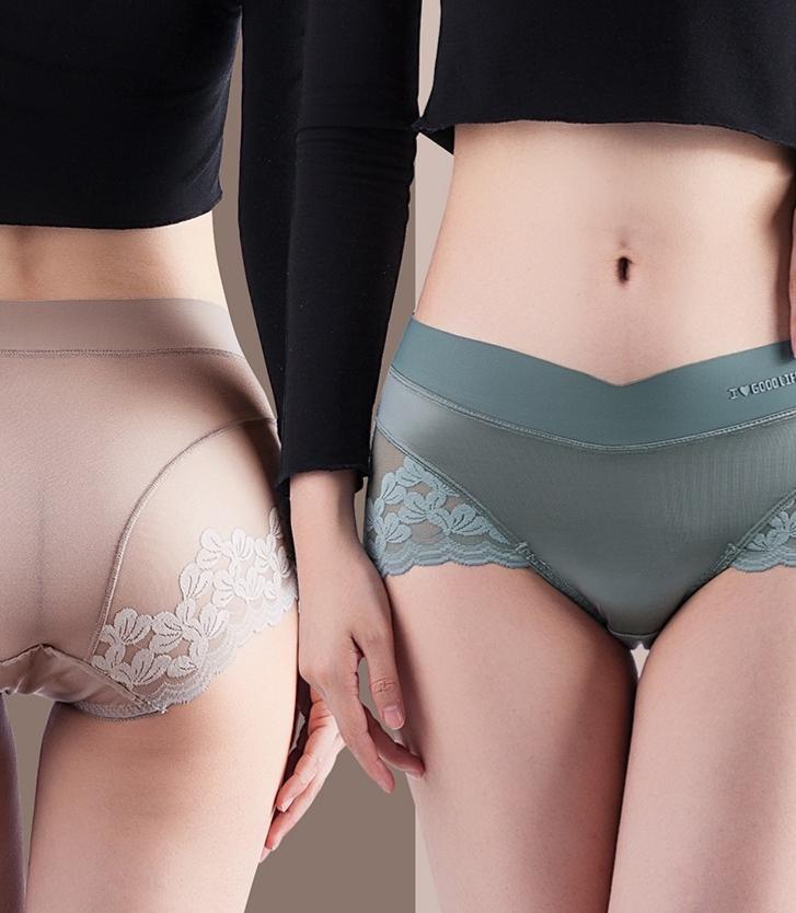 【1 zestaw 4 sztuk】🔥 Seksowne bezszwowe koronkowe bikini, wygodne i trwałe
