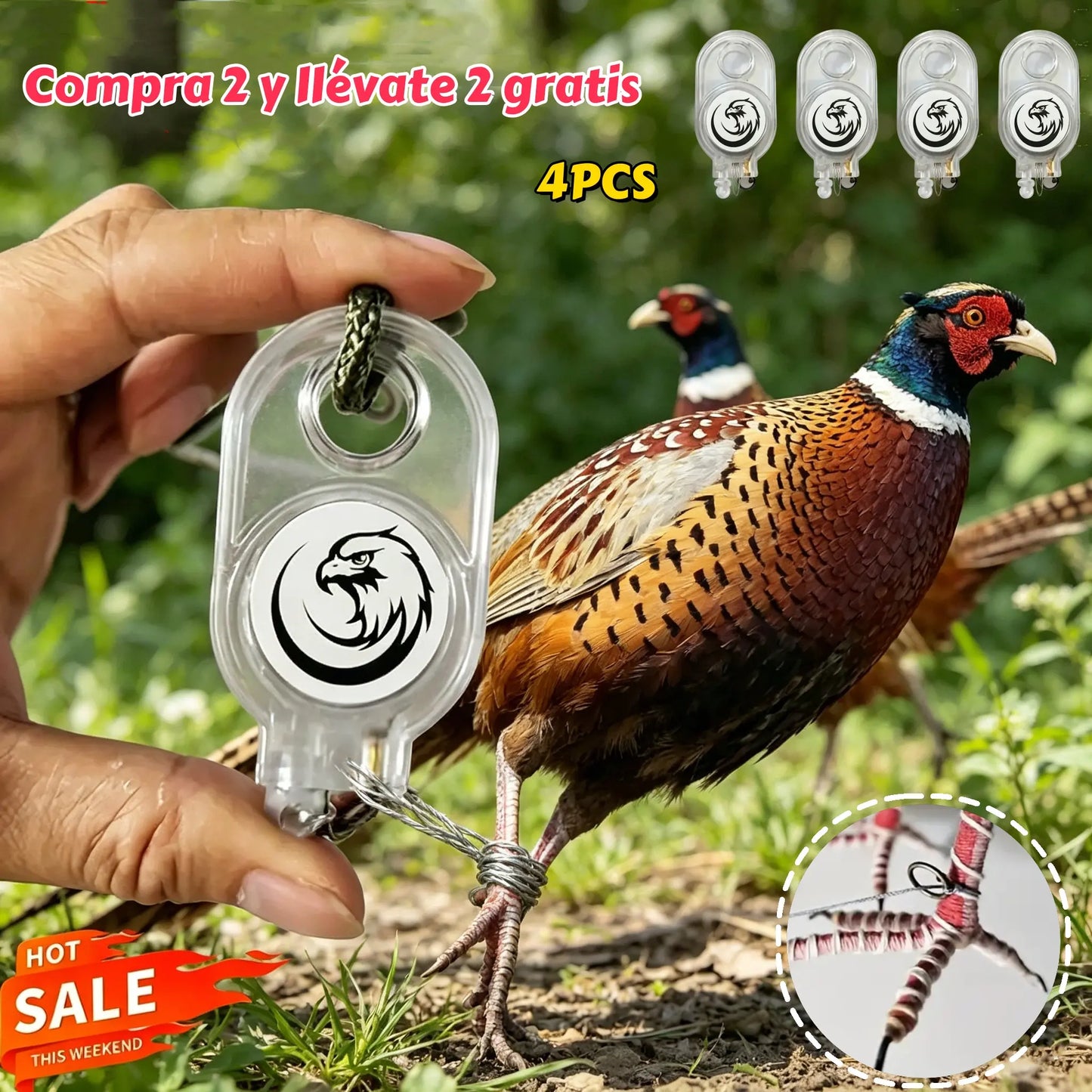【Compra 2 y llévate 2 gratis】Trampas de resorte para exteriores 4/8, trampa de bloqueo automático de alta sensibilidad
