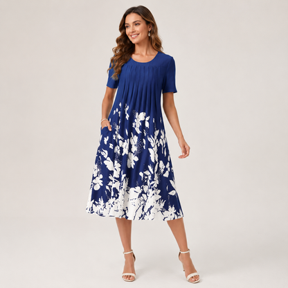 😍【Zniżka ograniczona czasowo】【S-3XL】🦋2026 Wiosna i Lato Nowa Moda Damska Sukienka Z Okrągłym Dekoltem Nadrukowana