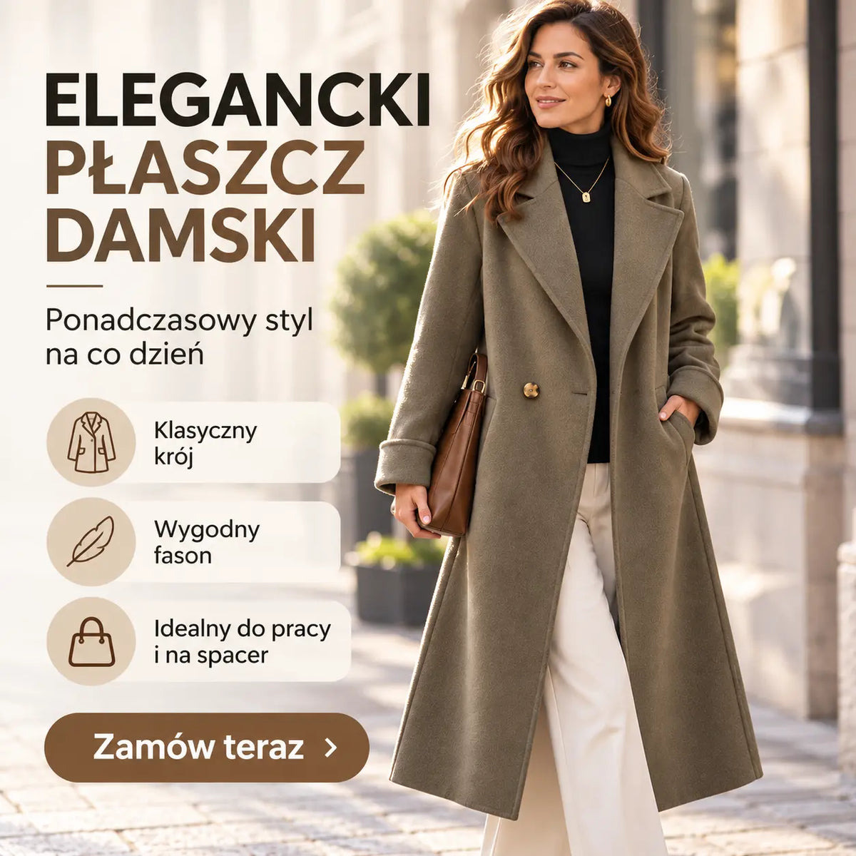 🐏【100% czysta wełna】Nowy, wysokiej jakości gruby wełniany płaszcz damski – jesień/zima 2026