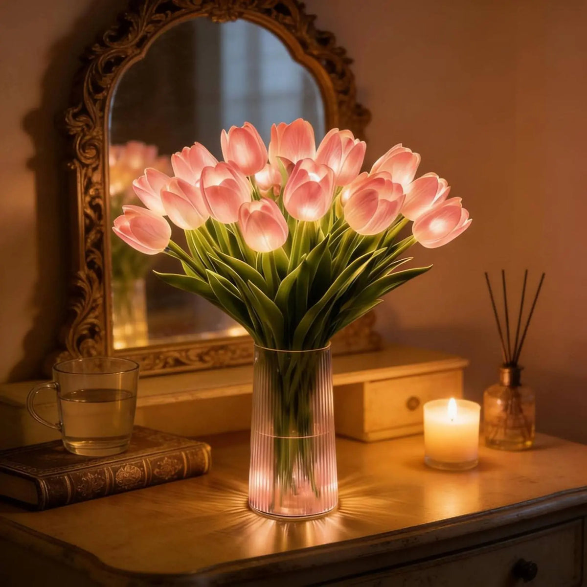 🌷🌷Bukiet 15 tulipanów – lampka nocna