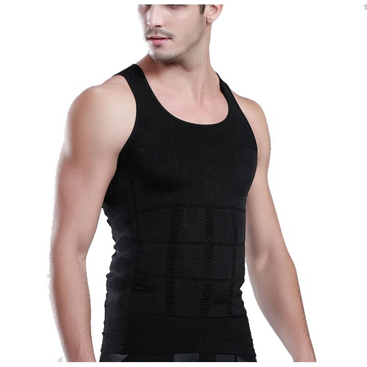 【50% de descuento】⚡ Fajas moldeadoras para hombres, camisetas sin mangas con control de barriga, contorno de busto
