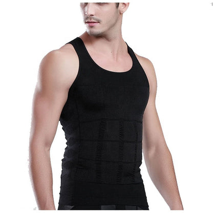 【50% de descuento】⚡ Fajas moldeadoras para hombres, camisetas sin mangas con control de barriga, contorno de busto