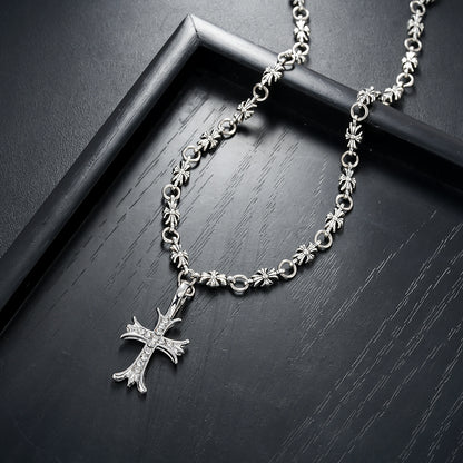 ✝️【50% отстъпка】✨ Комплект колие и гривна с диамантен кръст --- Стилни и универсални бижута