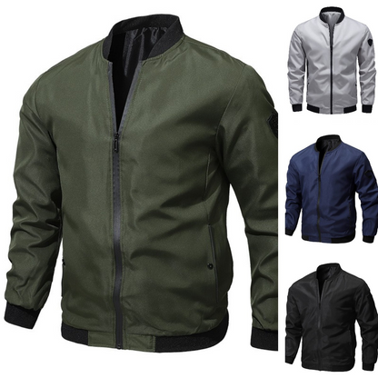 【🔥Zvjezdani proizvod 🔥】【S–6XL】🚀🧥Muška jednobojna ležerna bomber jakna, dostupna u velikim veličinama