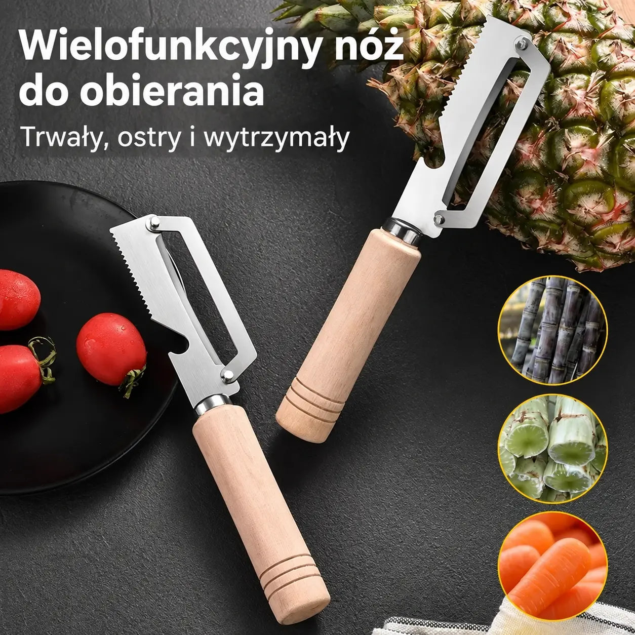 【50% taniej】✅ Kup jeden, drugi otrzymasz gratis (łącznie 2 sztuki) 🧅🔪 Wielofunkcyjna obieraczka kuchenna: obieraj, krój i otwieraj butelki! 🔥