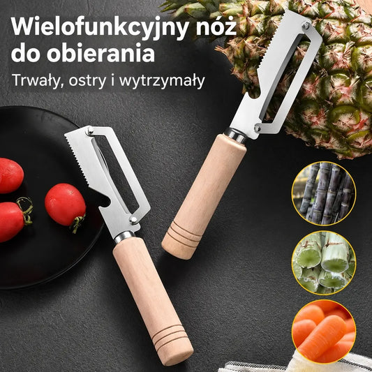 【50% taniej】✅ Kup jeden, drugi otrzymasz gratis (łącznie 2 sztuki) 🧅🔪 Wielofunkcyjna obieraczka kuchenna: obieraj, krój i otwieraj butelki! 🔥