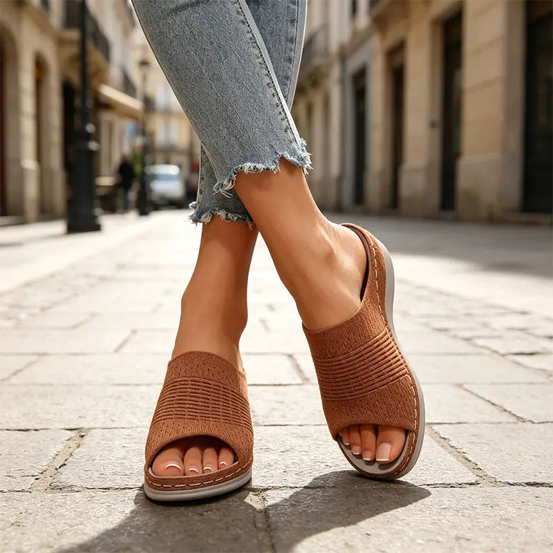 👡 Pożegnaj ból stóp! Kapcie Ortho Elastic Mesh – doskonałe wsparcie łuku stopy i podeszwa antyprzeciążeniowa! 🕊️✨