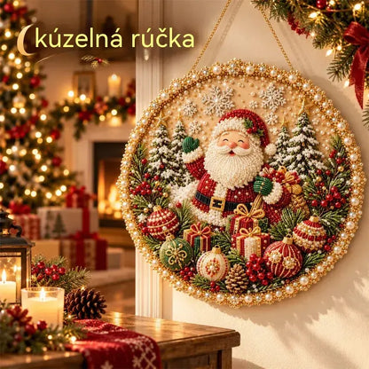 ✨ Súprava na vlastnoručnú výrobu ozdobného venca s korálkami a perlami ⚡ · 3D závesná nástenná dekorácia · 4 sezónne a vianočné motívy 🌟!