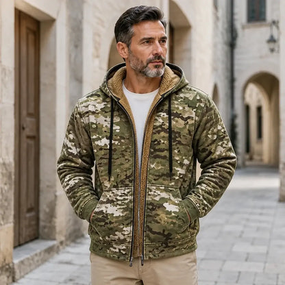 👨‍💻🧥✨【S-5XL】🔥Nowa męska bluza z kapturem i zamkiem błyskawicznym w stylu retro, z cyfrowym nadrukiem 3D