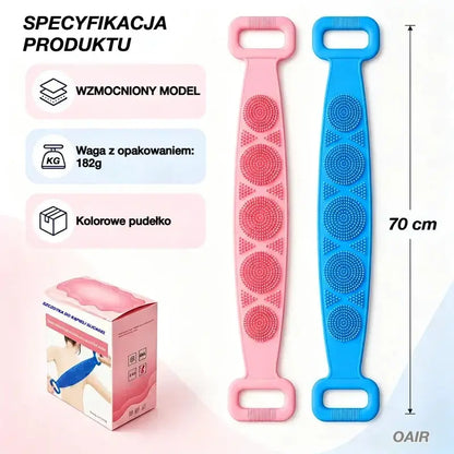 🔥Kup jeden, drugi gratis🔥🛁 Dwustronne silikonowe rękawice kąpielowe – bardzo długa szczotka do szorowania ciała, która ułatwia czyszczenie pleców