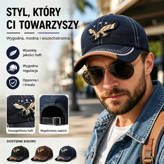 🔥 Bestseller 【Płatność przy odbiorze】 💙 Czapka z daszkiem i haftem orła