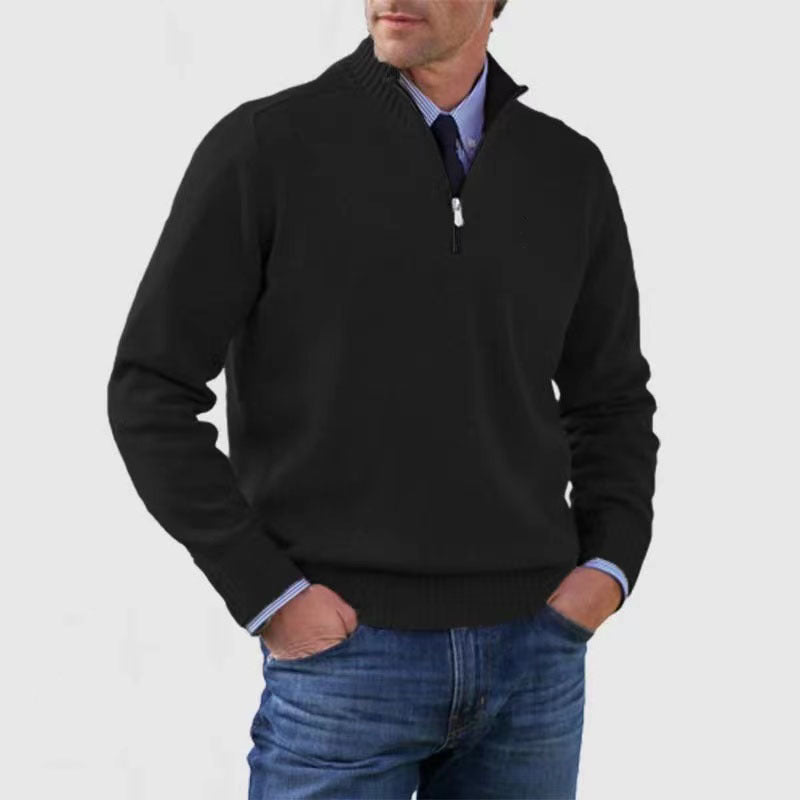 【L-5XL】🎉 Pánsky kašmírový ležérny pletený sveter, teplý a odolný voči chladu