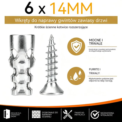 🛠️【100 par】🔩 Zestaw samowiercących kotew do płyt gipsowo-kartonowych ze śrubami 🧱 – łatwe w montażu akcesoria do montażu na ścianie