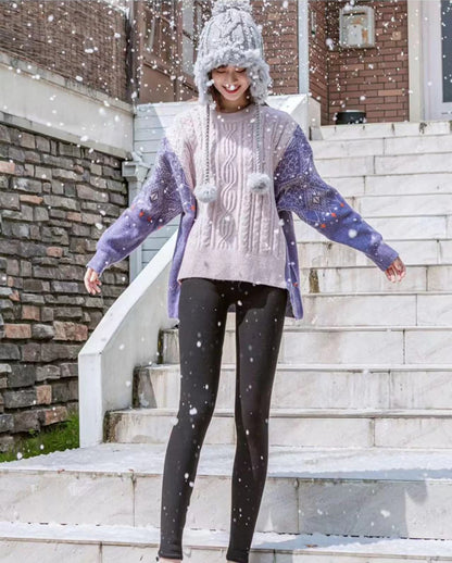 💥Kup jeden, a drugi dostaniesz gratis🔥 Legginsy ocieplane z wełny, wysoki stan, duży rozmiar, wysoka elastyczność – niezbędne na jesień/zimę 2025!【S-5XL】