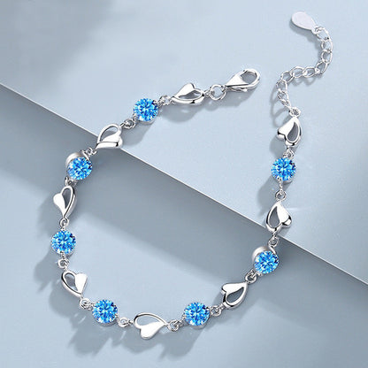 ✨✨【Купете 1, вземете 1 безплатно】💎💎Дамска гривна от сребро 925 с форма на океанско сърце, модерна, лек лукс, нишова, изящна