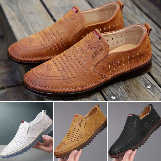 💥【50% de descuento】🔥✨【39-44】Nuevos zapatos casuales de cuero para hombre, de verano 2025