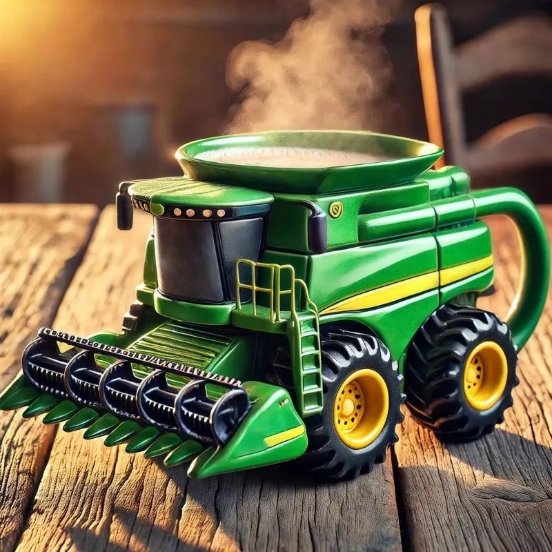 🔥☕ Elegantna šalica za kavu s retro poljoprivrednim traktorom
