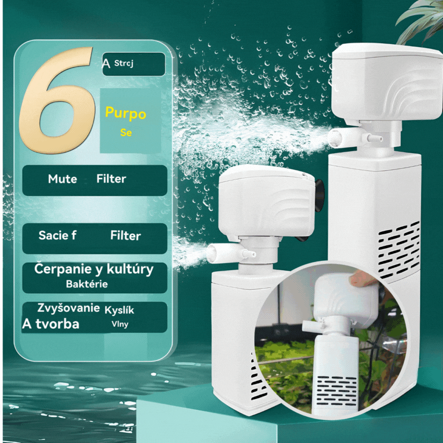 🐟【15W】💦Tichý elektrický akváriový filter