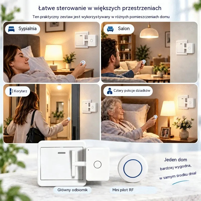 📱💡Inteligentny sterownik bezprzewodowy do zdalnego włączania i wyłączania oświetlenia, bez konieczności prowadzenia przewodów.