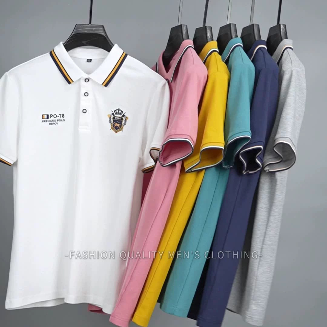 👘【Kup 1, otrzymaj 1 gratis】【M-4XL】💥Nowa męska koszulka polo, jednolity kolor🎉
