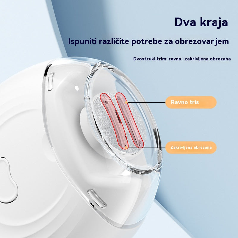 👶 Električna turpija za nokte ✨ Sigurna i nježna njega noktiju, punjiva putem USB-a, dizajn siguran za djecu kako bi se spriječilo priklještenje