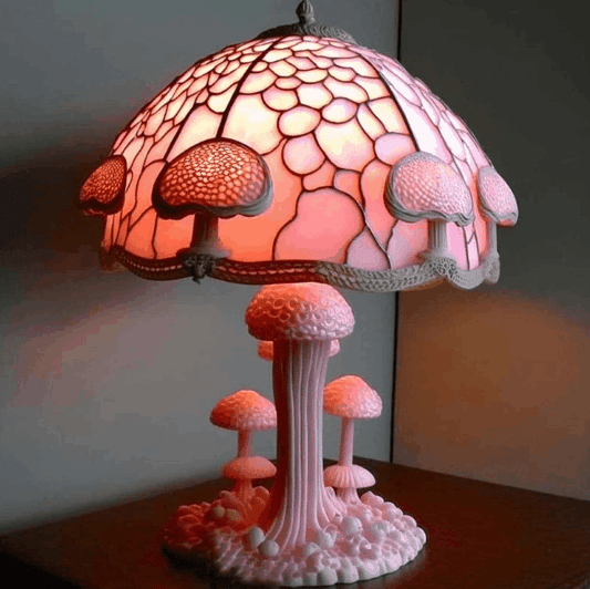 🍄Zadnji dan 50% popusta🎀💖Stolna lampa od vitraja serije biljaka【15*10*10cm】