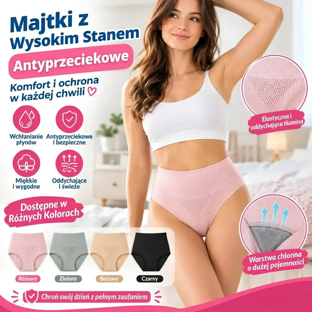 【Zestaw 7 sztuk】 【35–82,5 kg】Wodoodporna bielizna antybakteryjna z wysokim stanem