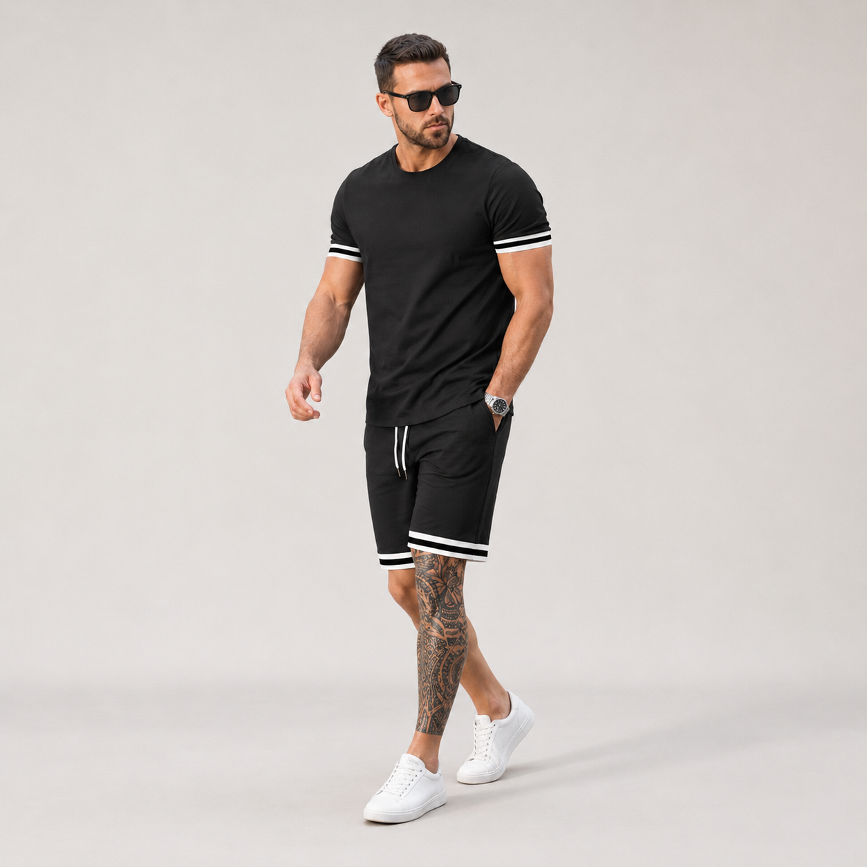 🔥【Nowe zniżki na produkty】【S-3XL】🔥Luźny, plażowy, miękki i przewiewny męski garnitur, bardzo elastyczny i wygodny, nie krępujący ruchów.