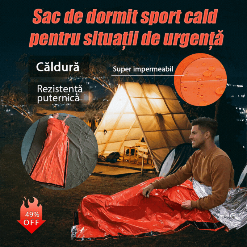 🔥【Kupi 1, dobiješ 1 gratis】Vodootporna hitna vreća za spavanje koja zadržava toplinu 🛌❄️